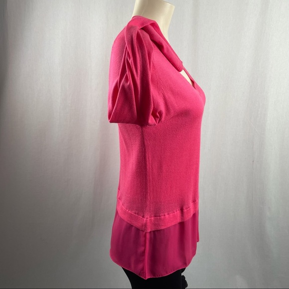 Hoss Introqia Pink V-Neck Sweater With Attached Underskirt S - Picture 6 of 7